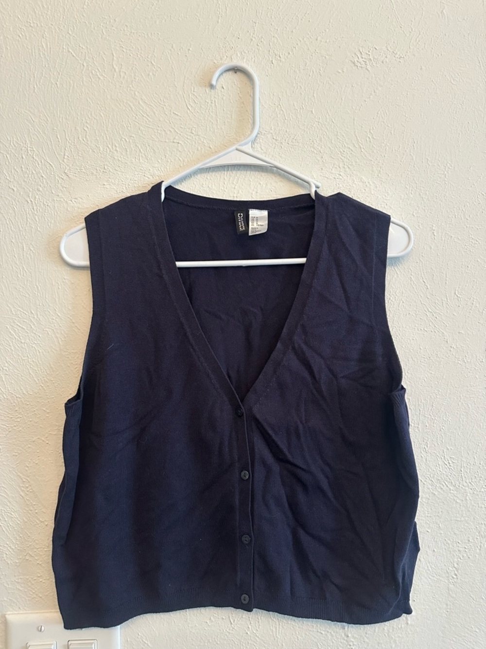 H&M Navy Button-Front Women's Vest